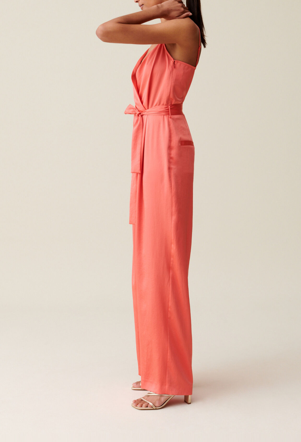 Belted Mandarin Jumpsuit