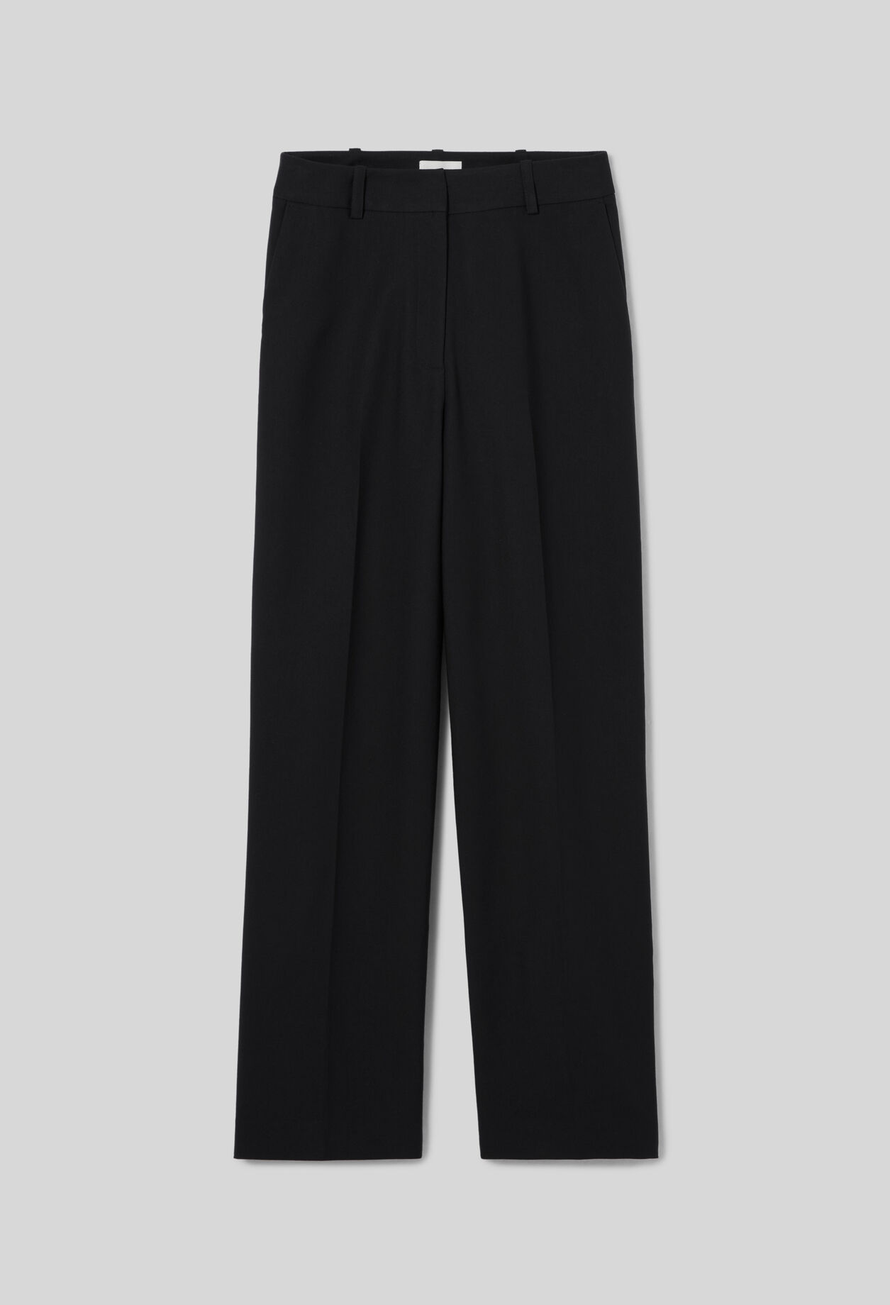 Straight wool-blend trousers