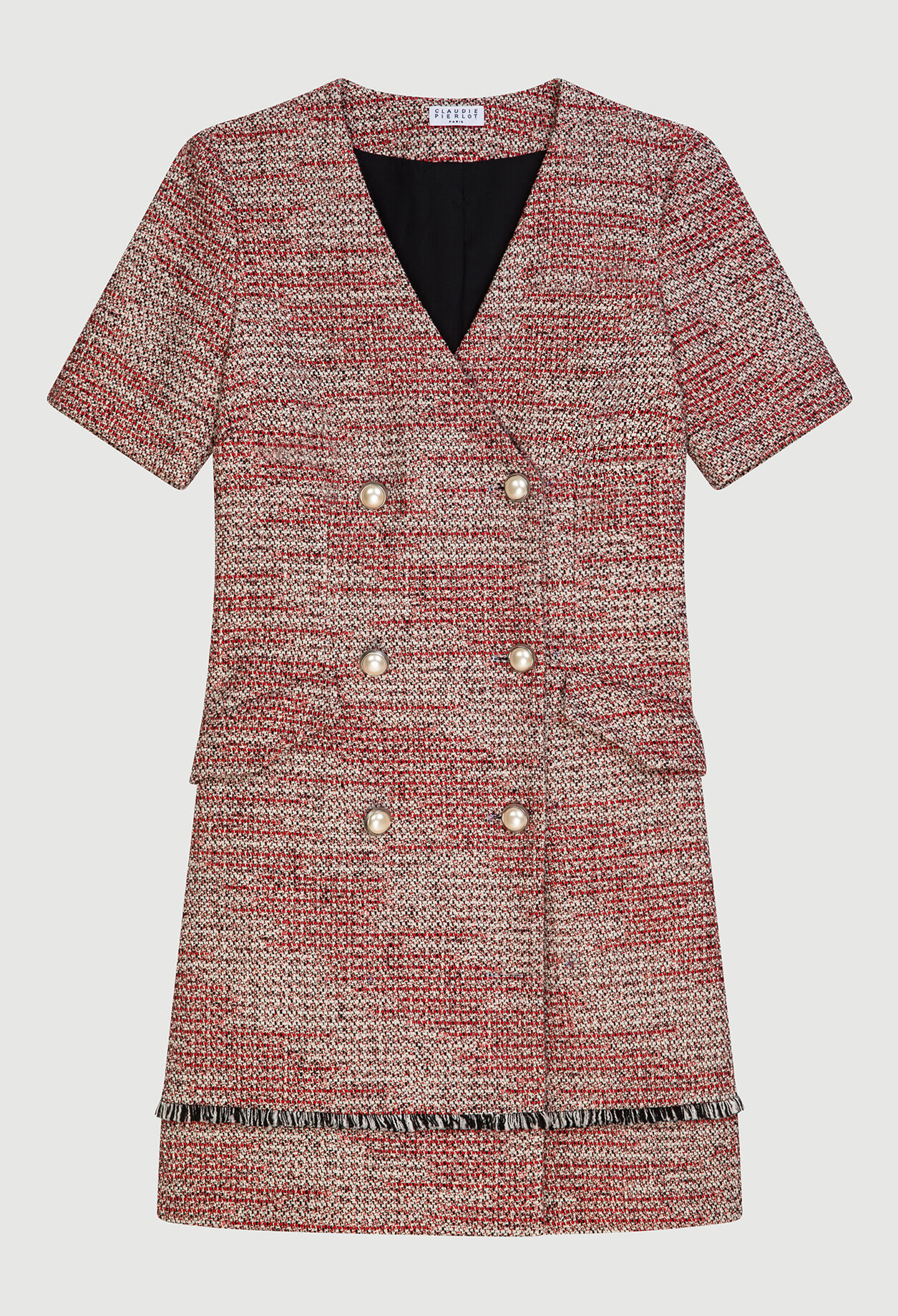 Red tweed dress