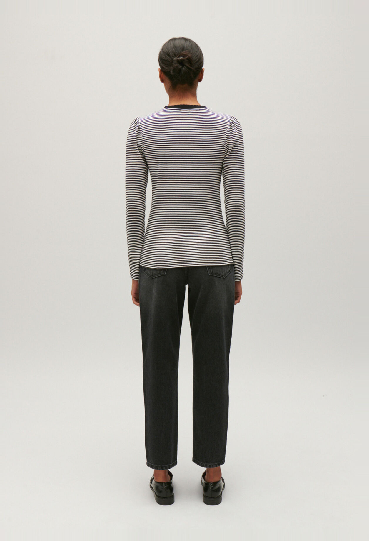 Two-tone striped T-shirt