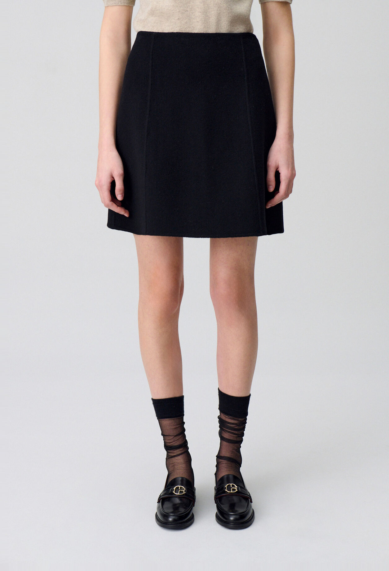 Straight mini skirt