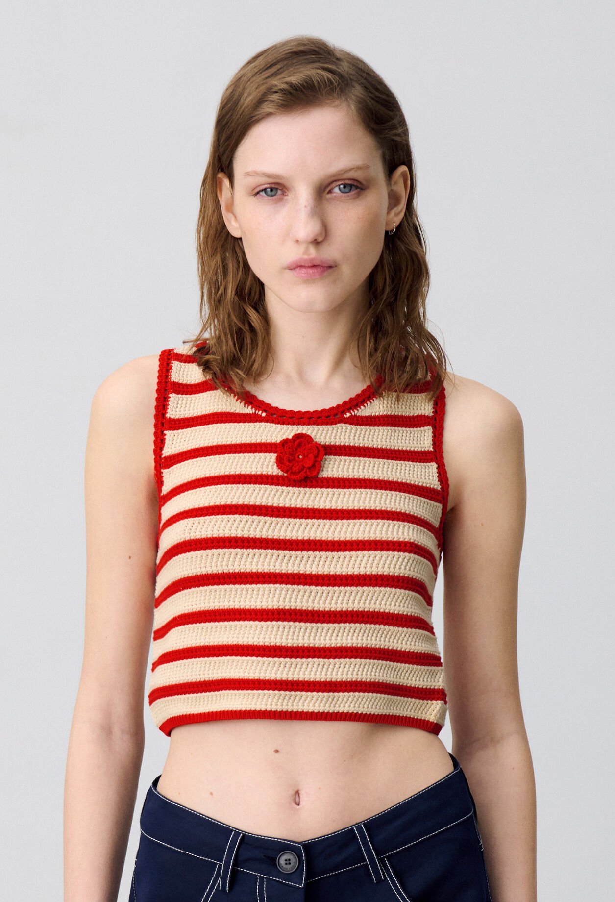 Striped Crochet Top