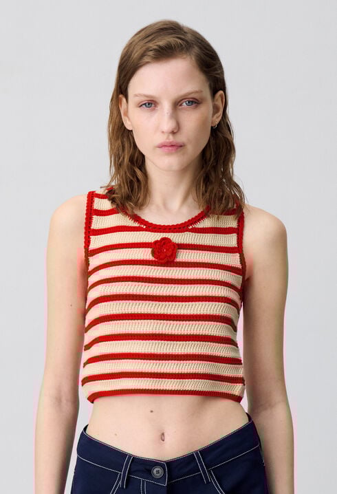 Striped Crochet Top