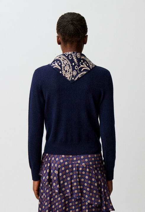 Gold heart jewel knit jumper