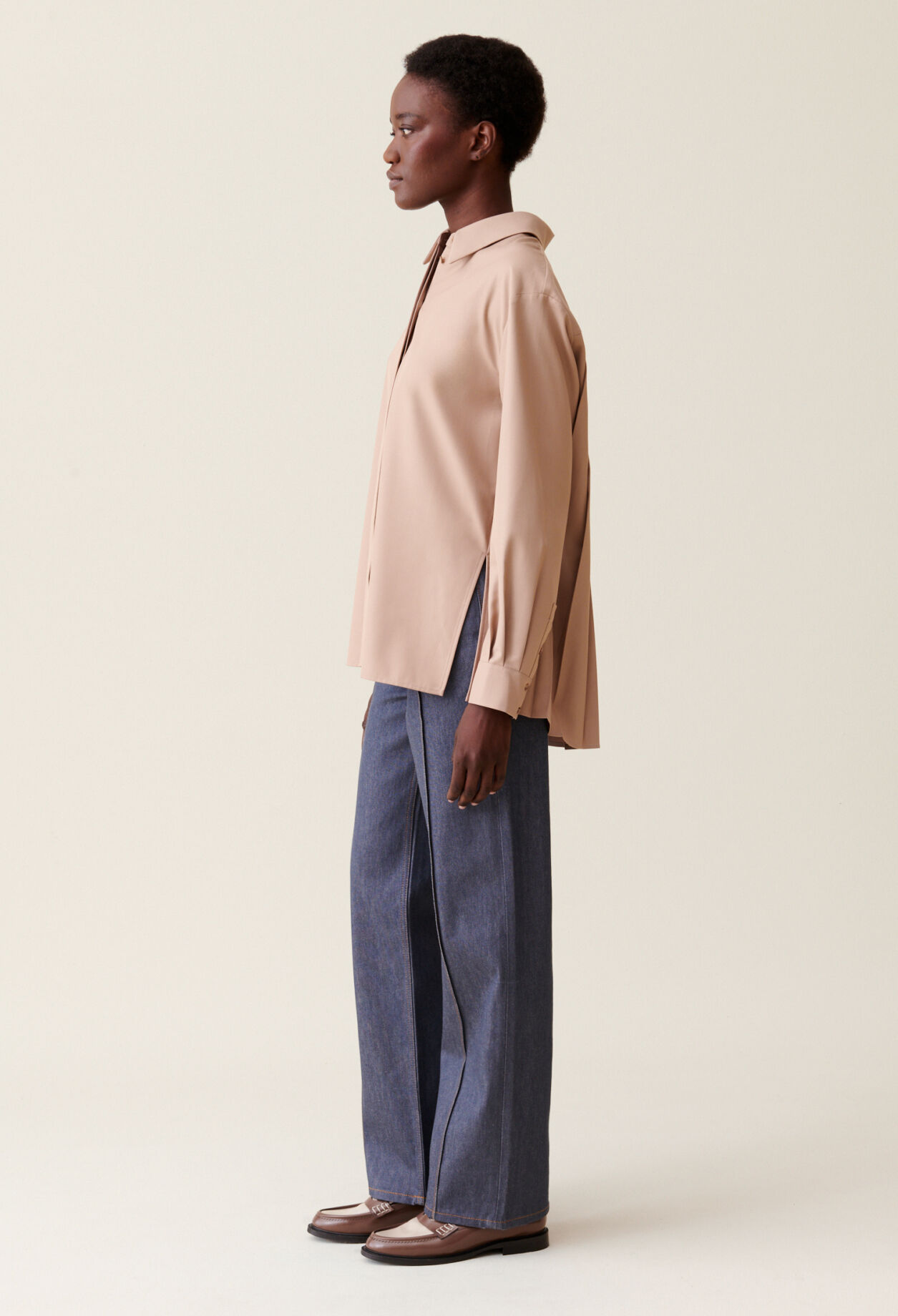 Pleated Oversized Shirt