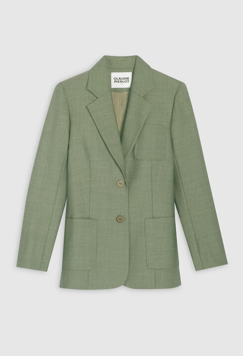 Khaki suit jacket