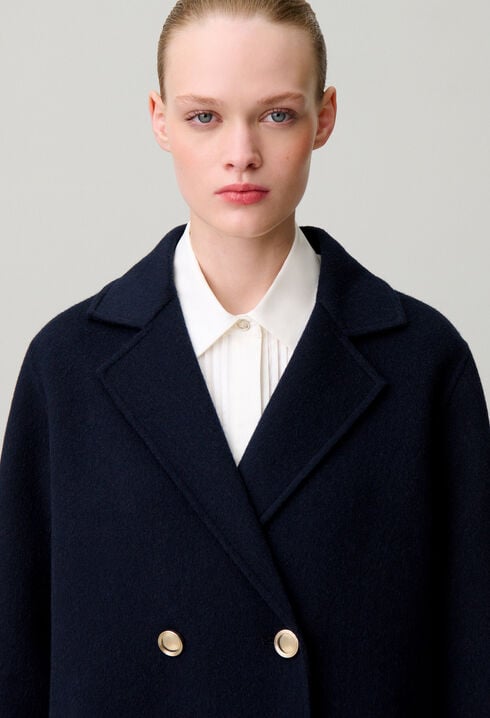 Tailored collar wool coat