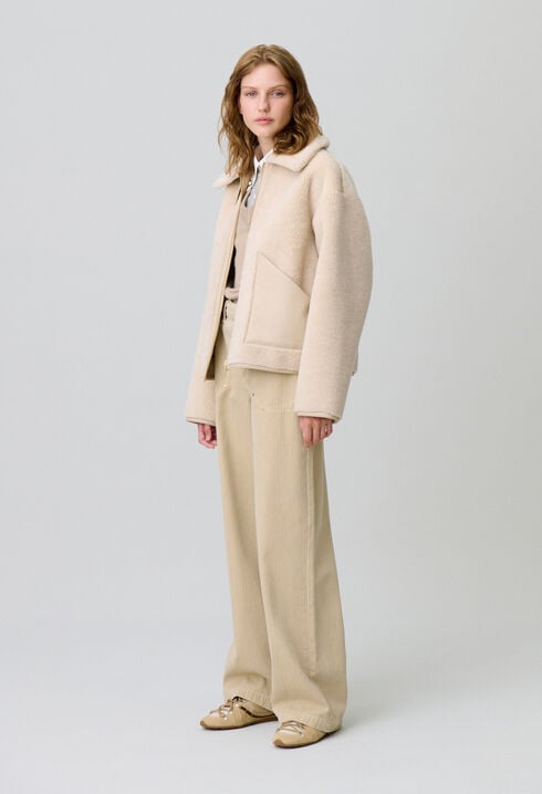 Shearling-Effect Coat