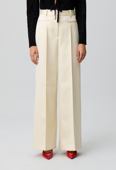 Straight-leg tailored trousers