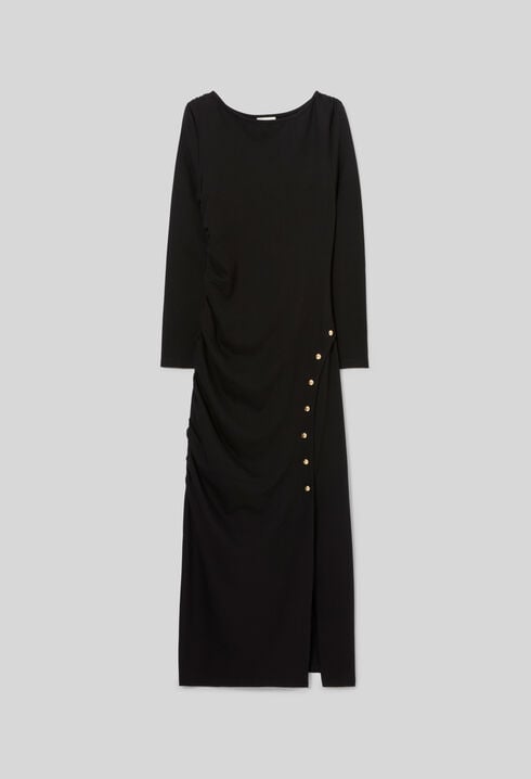Long fitted jersey dress