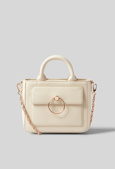 Anouck grained leather chain bag