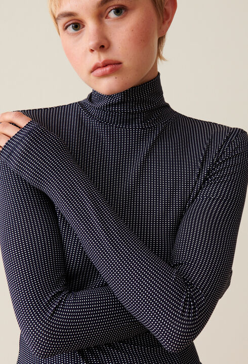 Fitted Funnel Neck Top