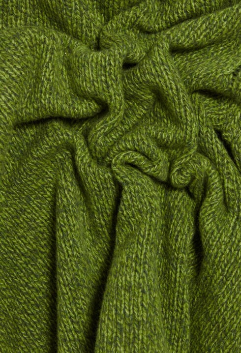 Matcha knitted polo neck jumper