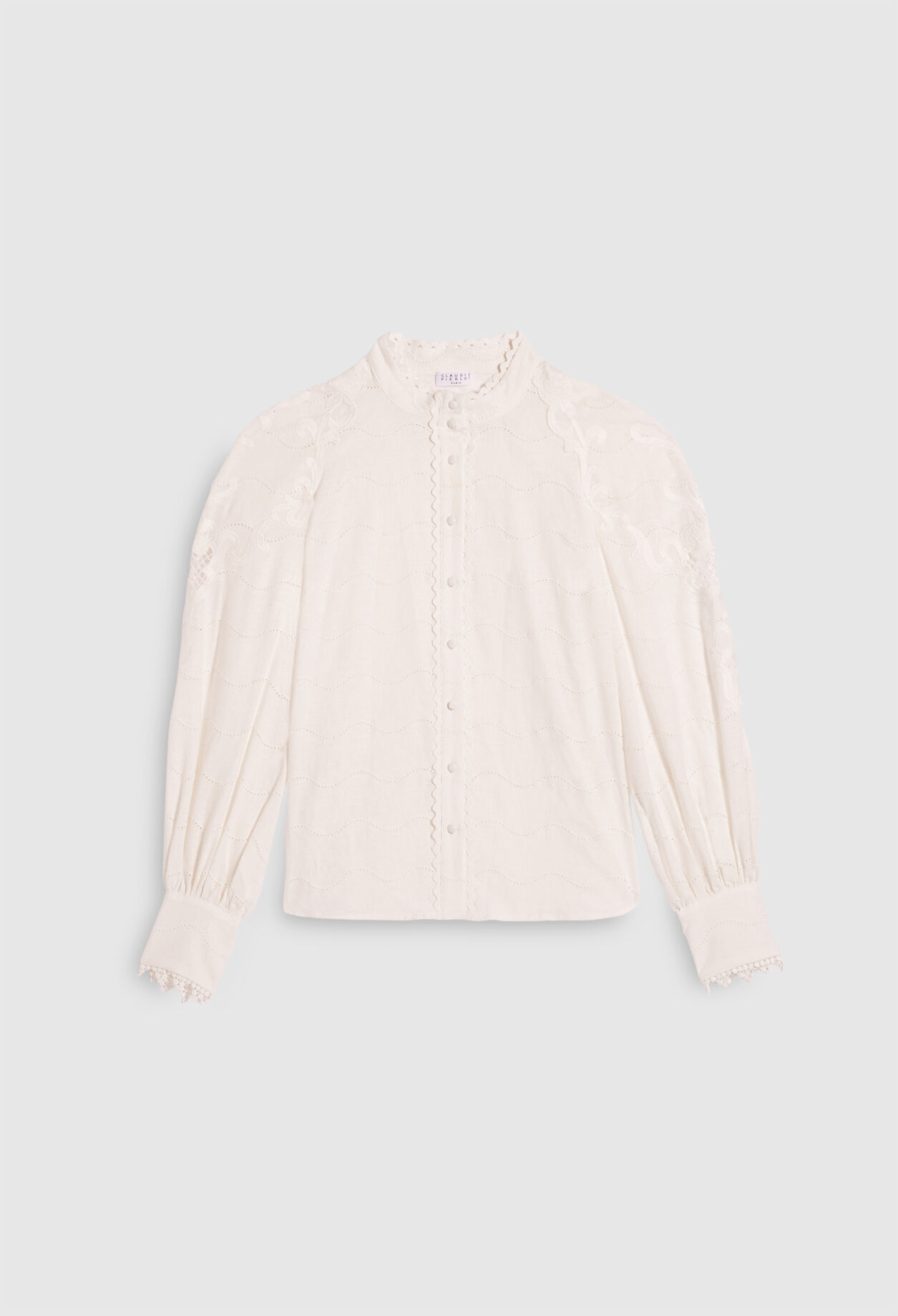 Organic cotton embroidered shirt