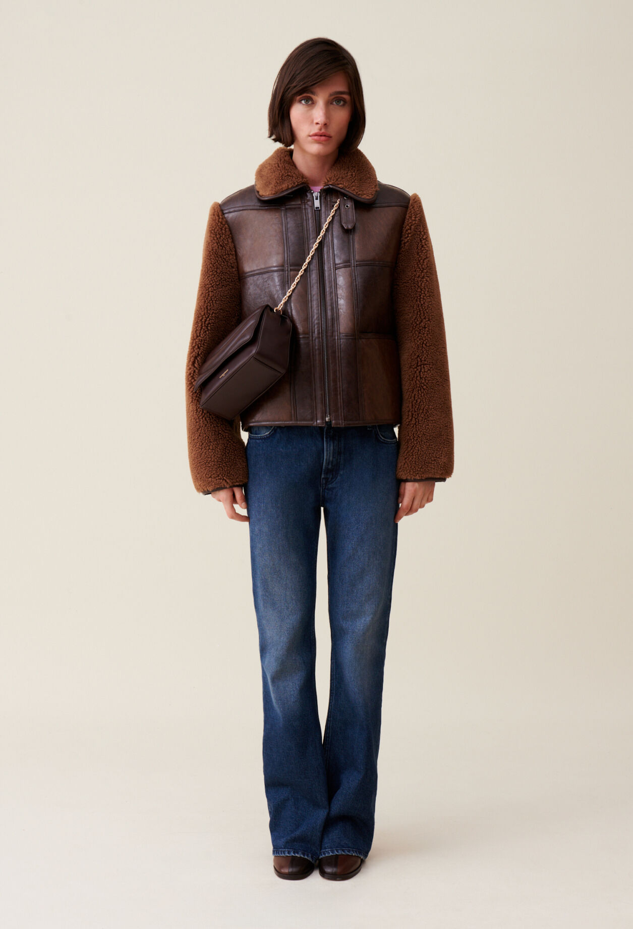 Claudie pierlot shearling coat hotsell
