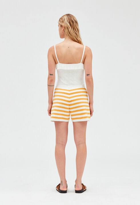 Stripey terry cloth shorts