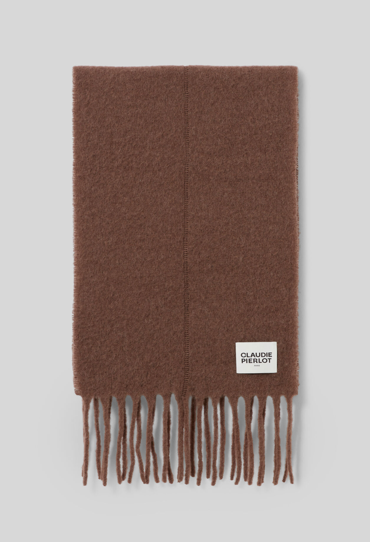 Bicolour scarf with fringes