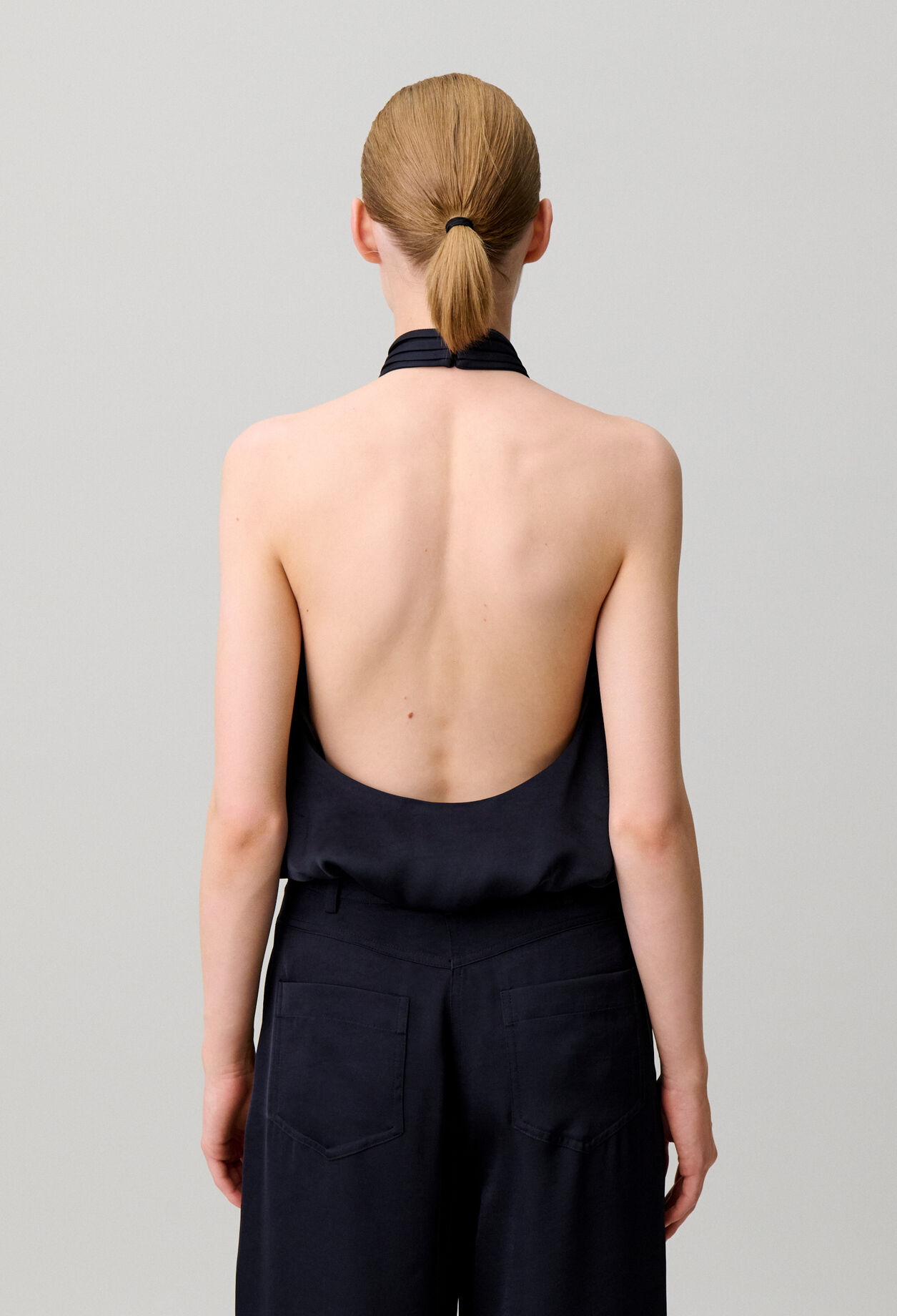Satin Open-Back Top