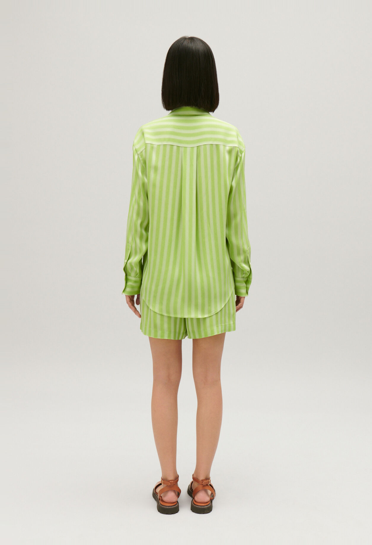 Matcha striped floaty shirt