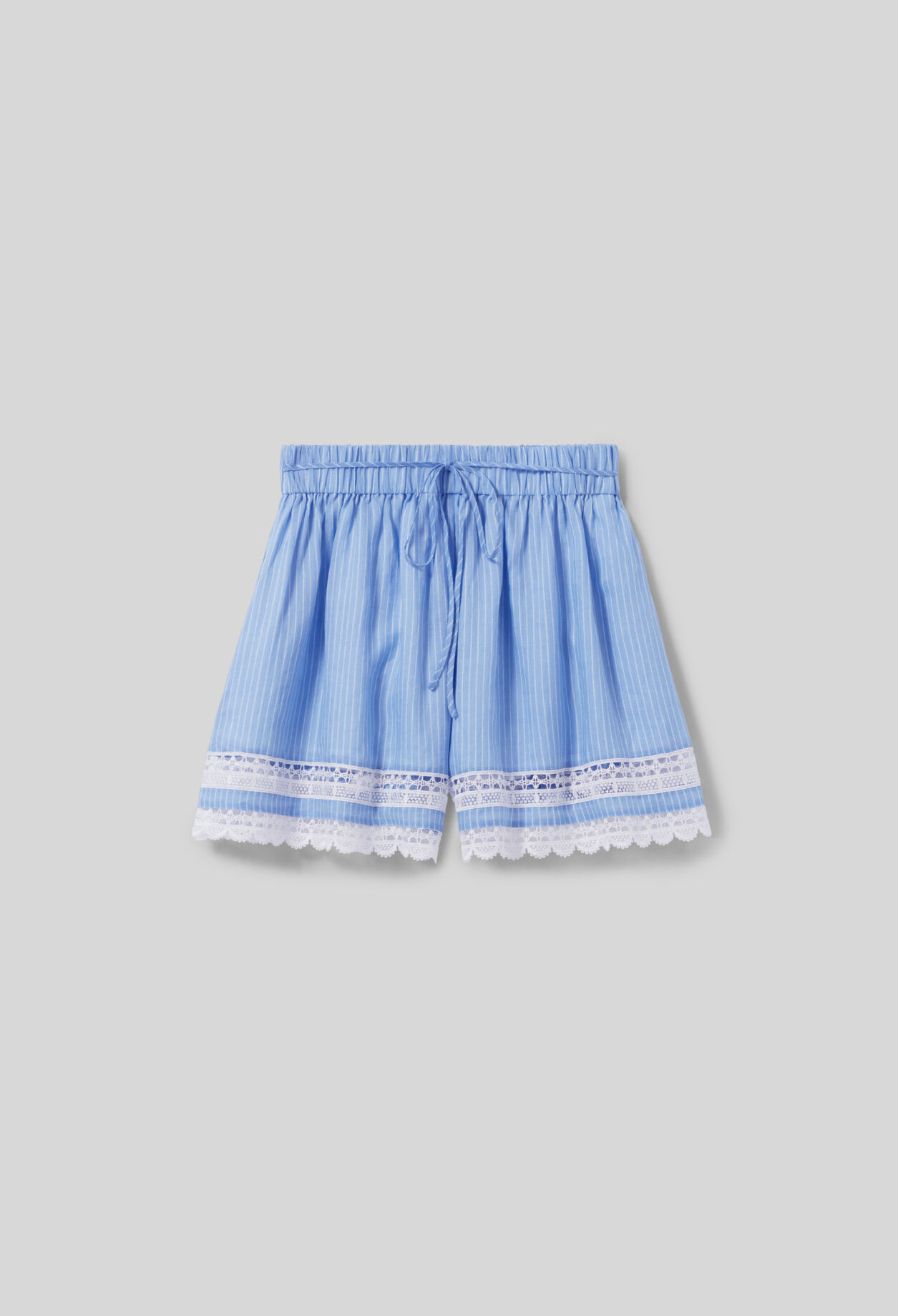 クレープ★スカート風★ショートパンツ★ CLAUDIE PIERLOT Striped Lace Shorts for women | Claudie Pierlot