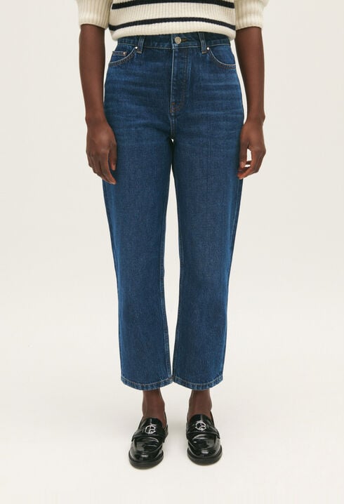 Dark blue mom jeans