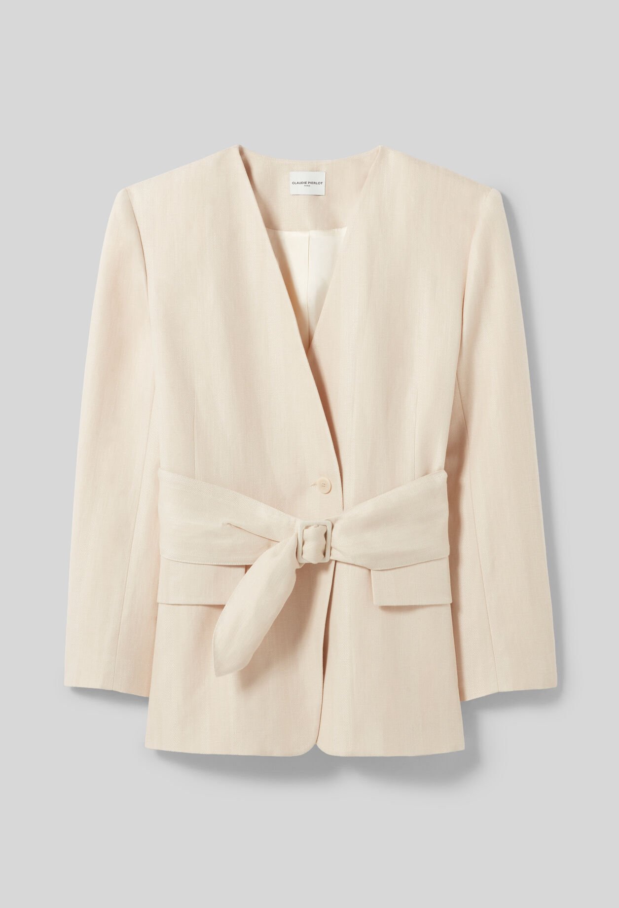 Kimono-collar tailored jacket