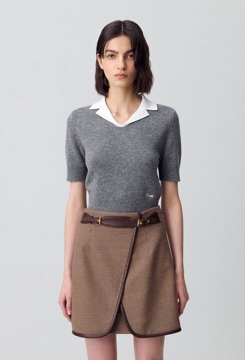 Houndstooth Mini Skirt