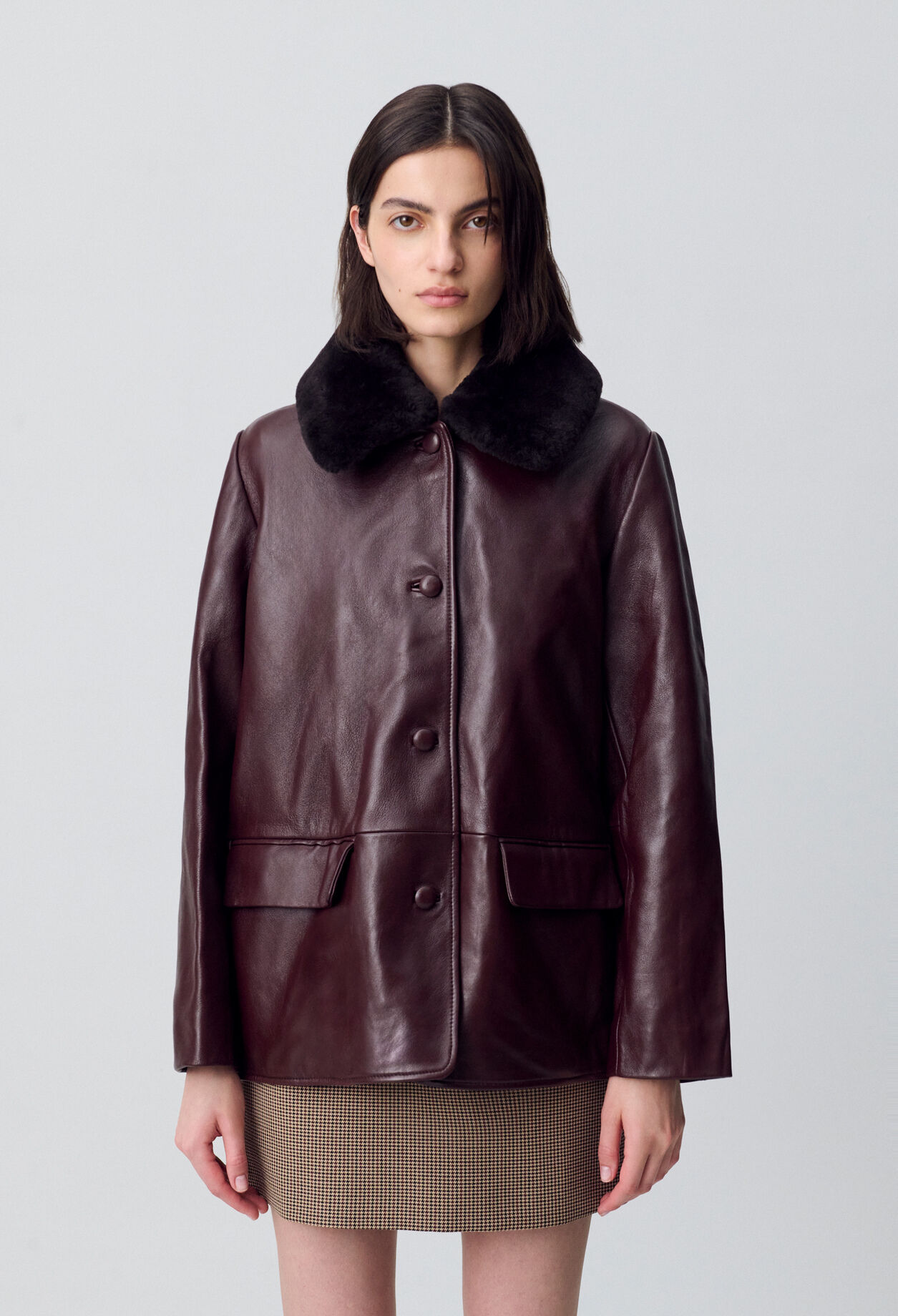 Oversized Leather Jacket for women | Claudie Pierlot