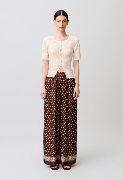 Flowy printed trousers
