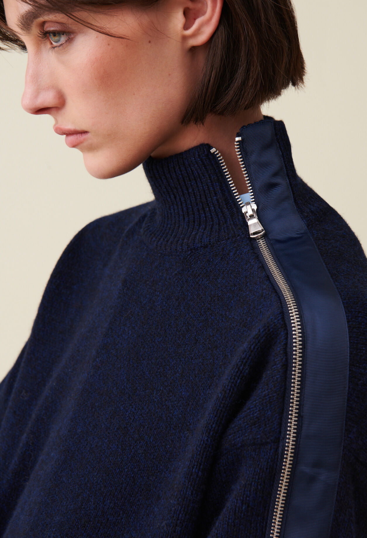 Zip front turtleneck cheap