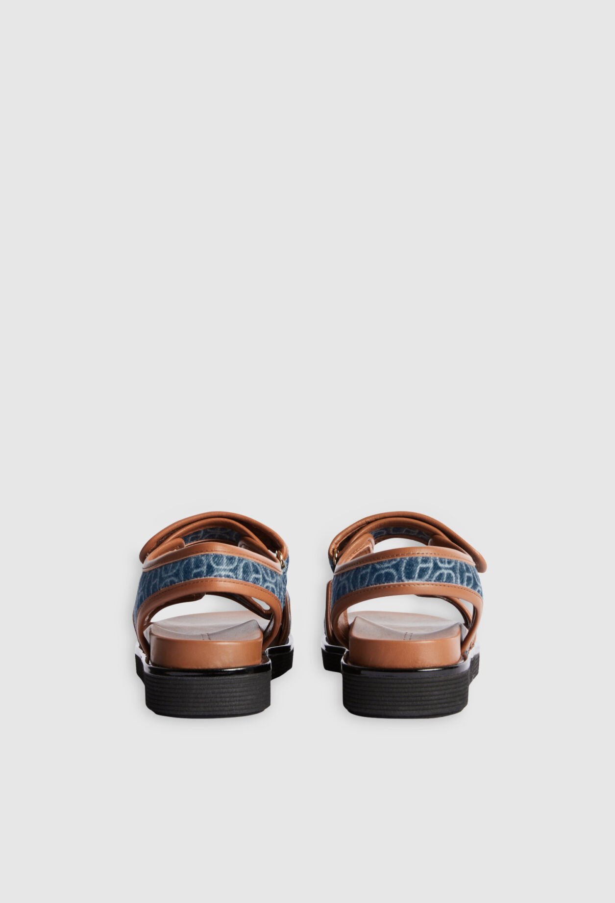 Blue denim CP monogram sandals