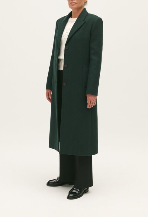 Mid-length straight coat