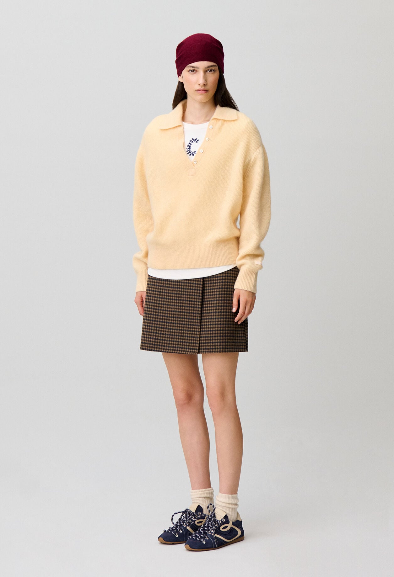 Relaxed fluffy knit jumper