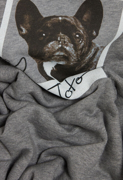 Marled grey Jean Toto hooded sweatshirt