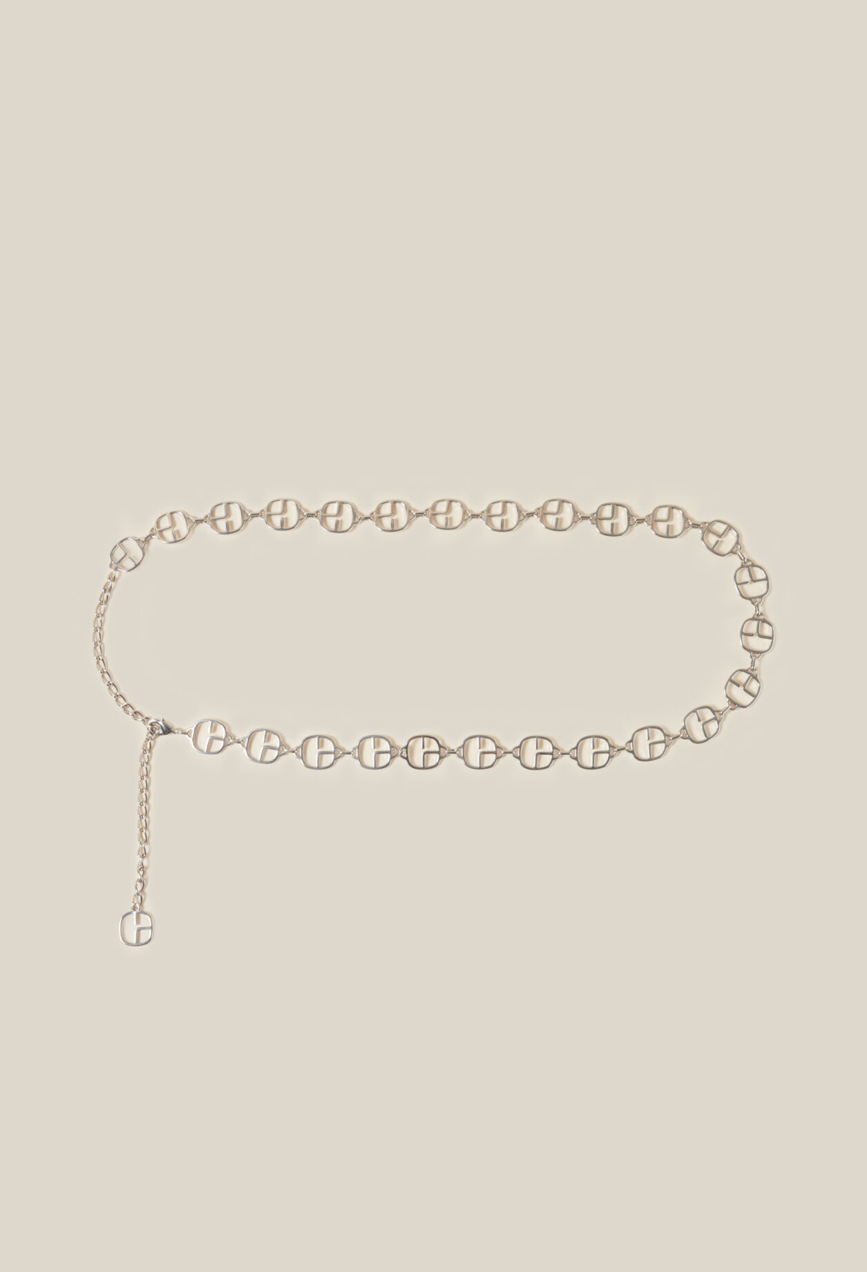 Chain monogram belt