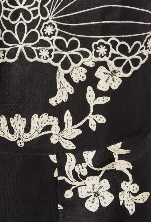Floral embroidered strappy dress