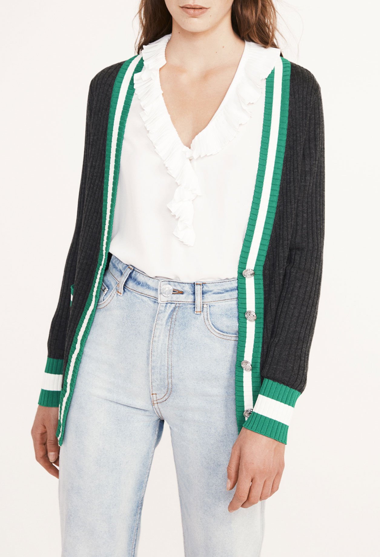 Two-tone cardigan