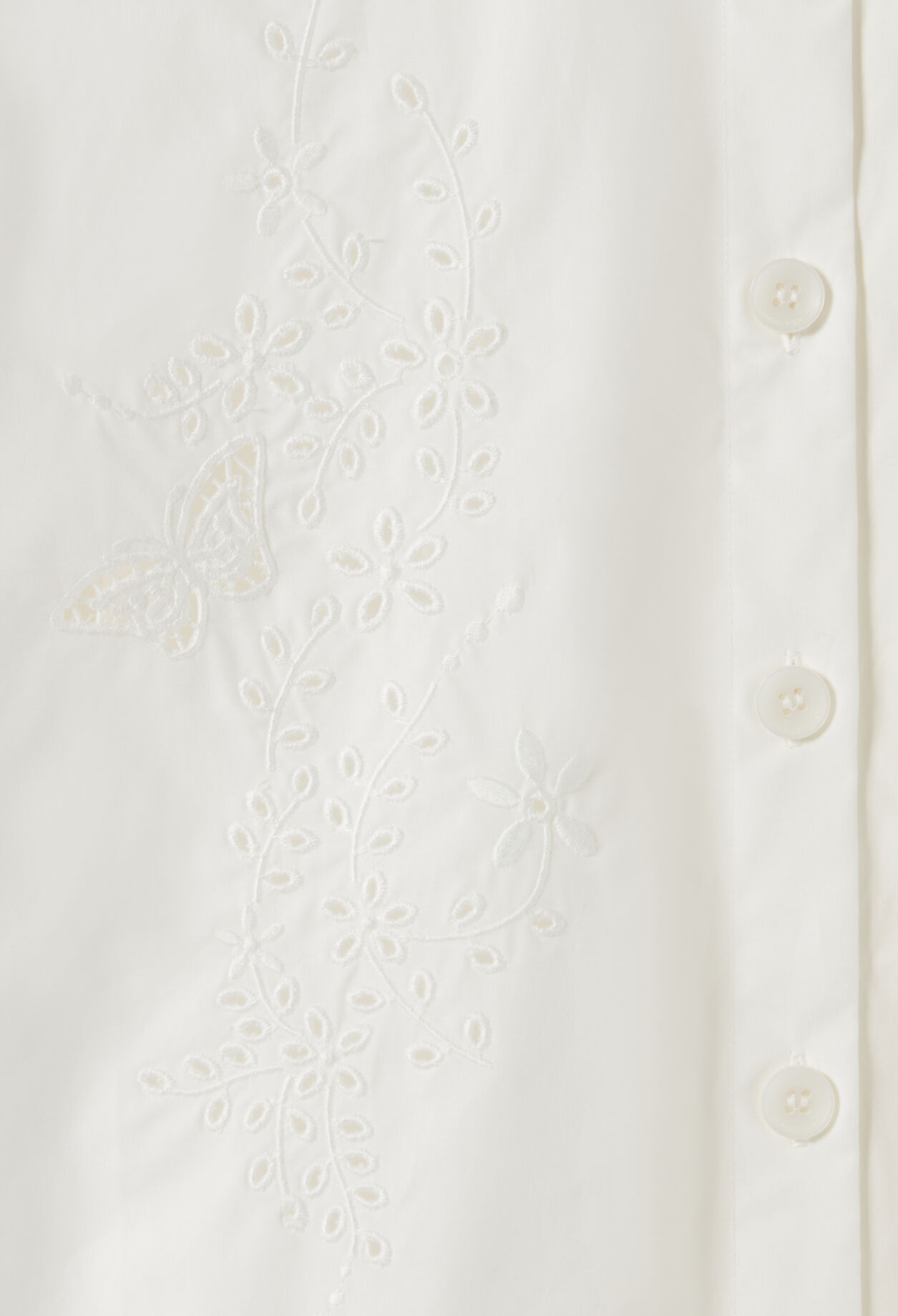 Short Embroidered White Shirt Dress