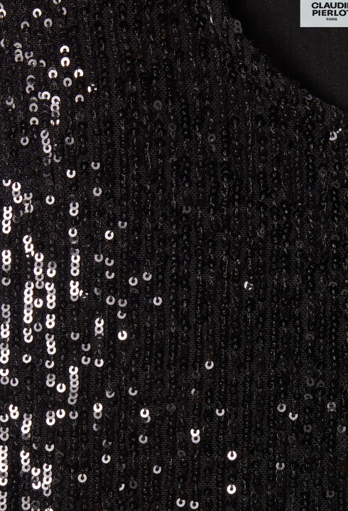 Black sequin top