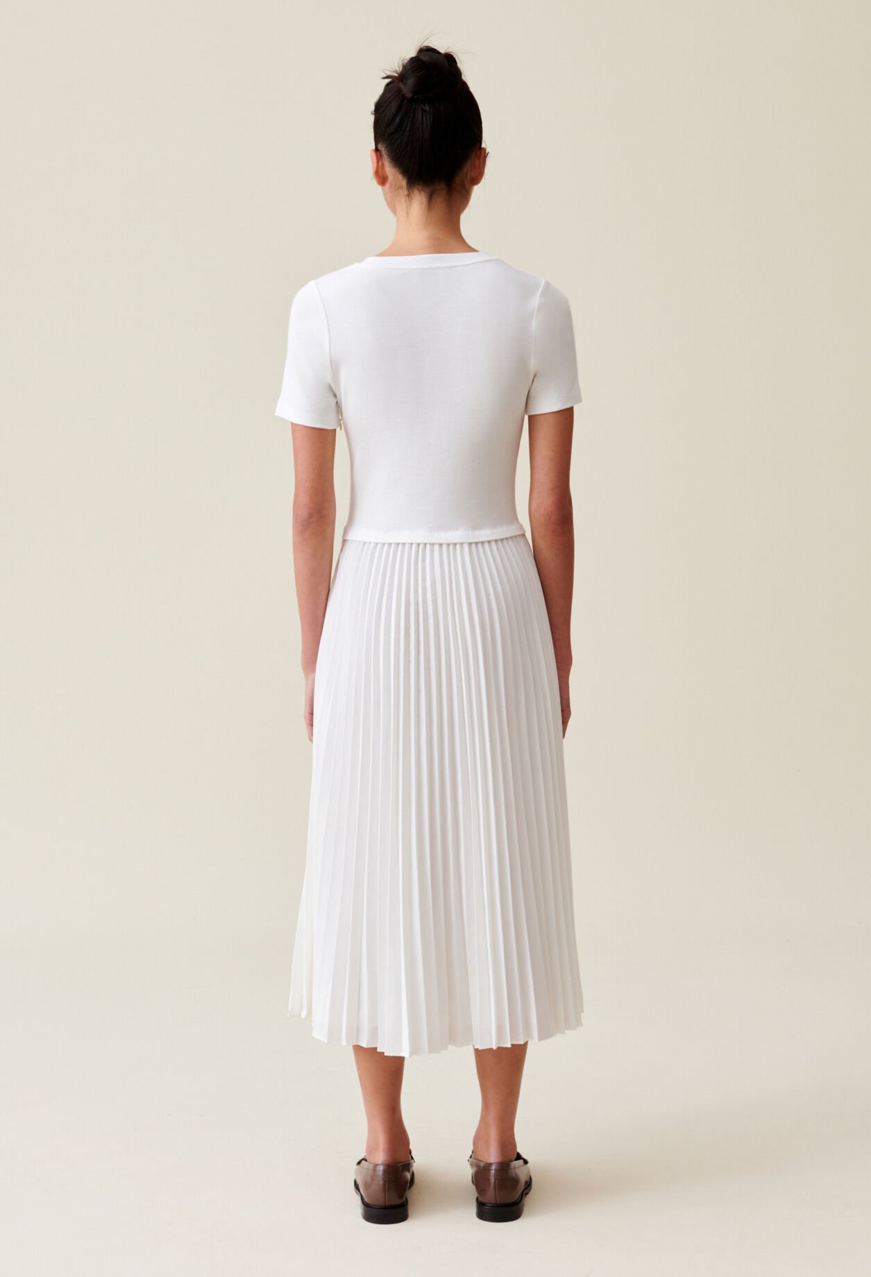 Twist Dual-Fabric Dress