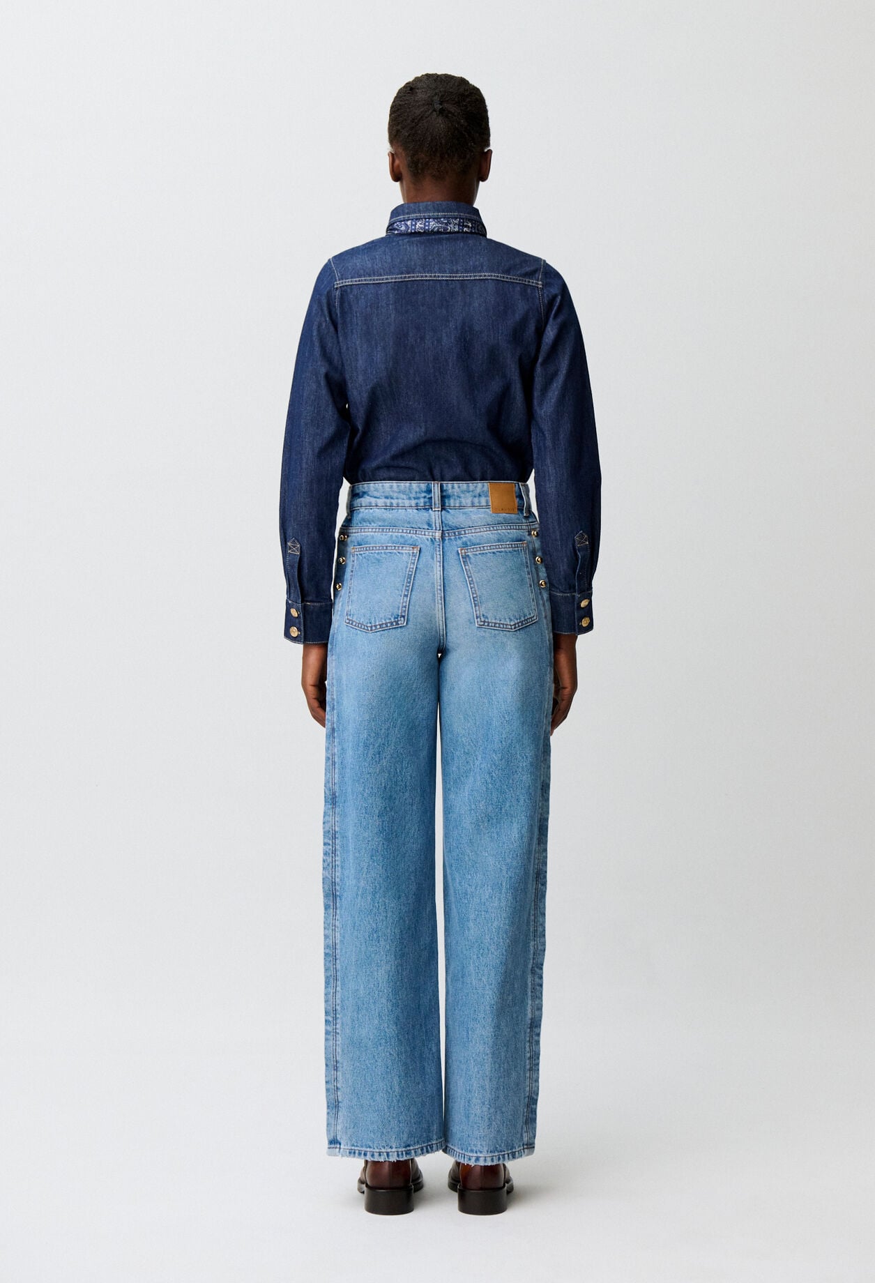 Organic cotton jeans gold details
