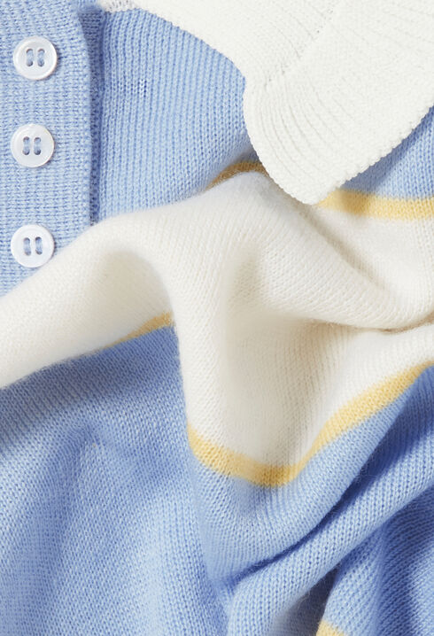 Striped knit polo