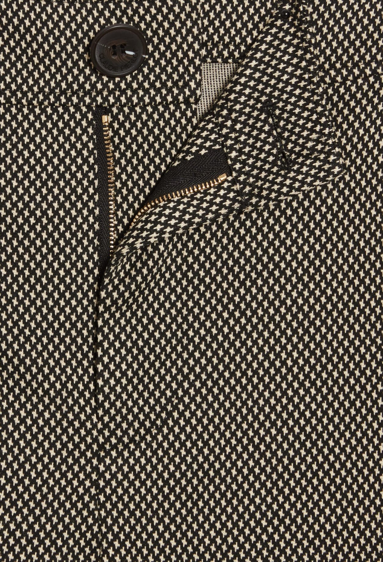 Straight-fit chocolate print trousers