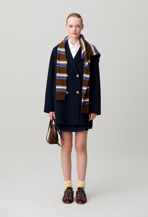 Tailored collar wool coat