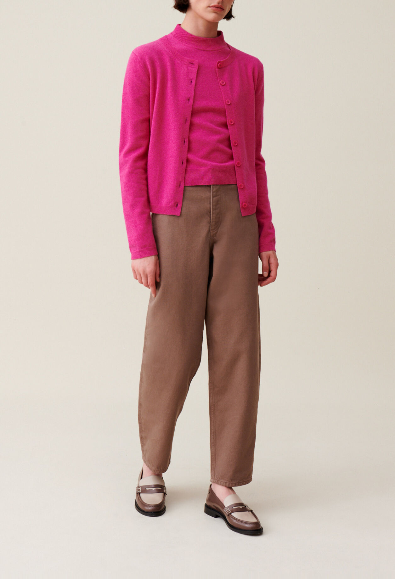 Wool Cardigan w/ CP Embroidery
