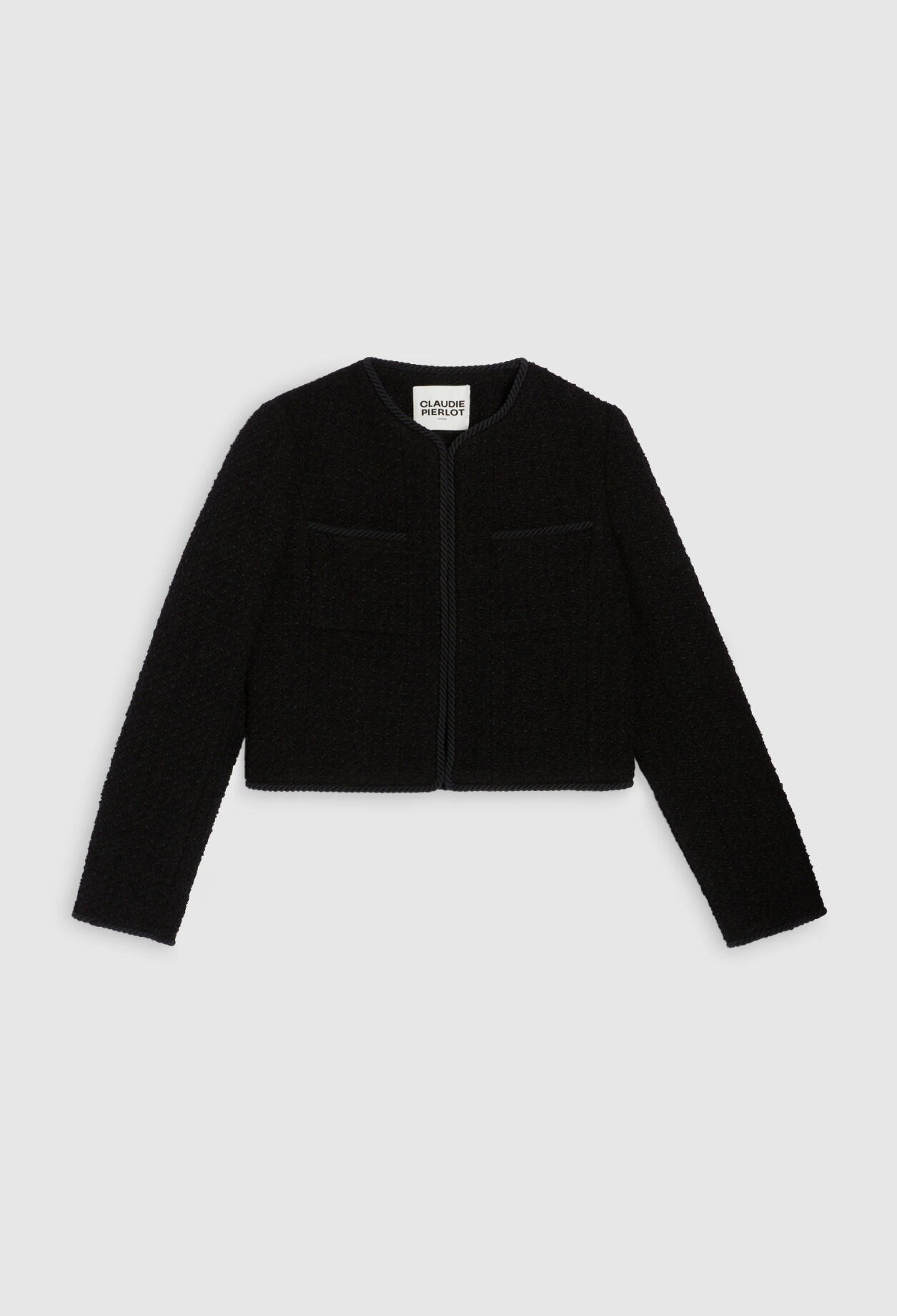 CLAUDIE PIERLOT★VESTE COURTE TWEED ジャケット Buttoned short tweed jacket for women | Claudie Pierlot
