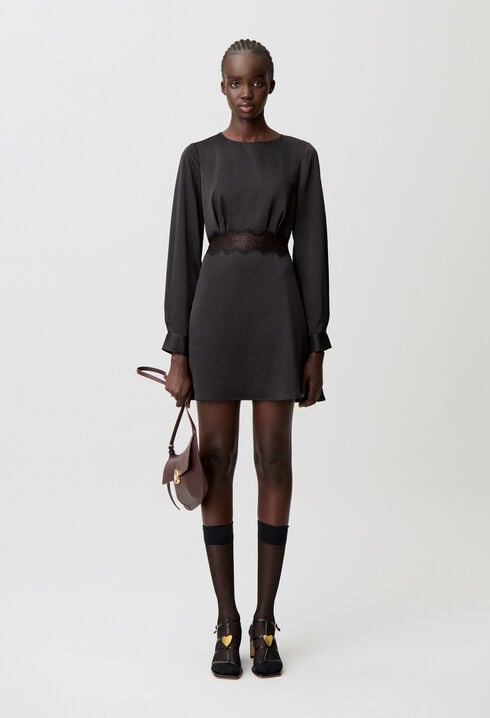 Satin flowly mini dress