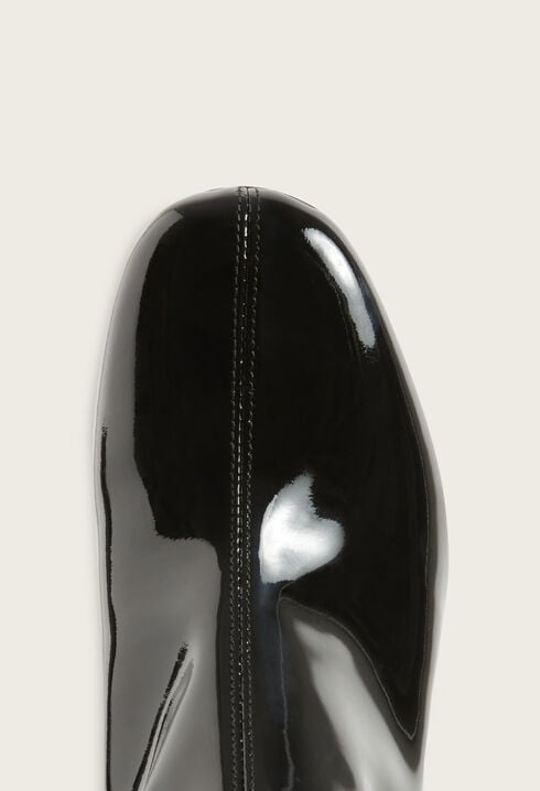 Black patent boots