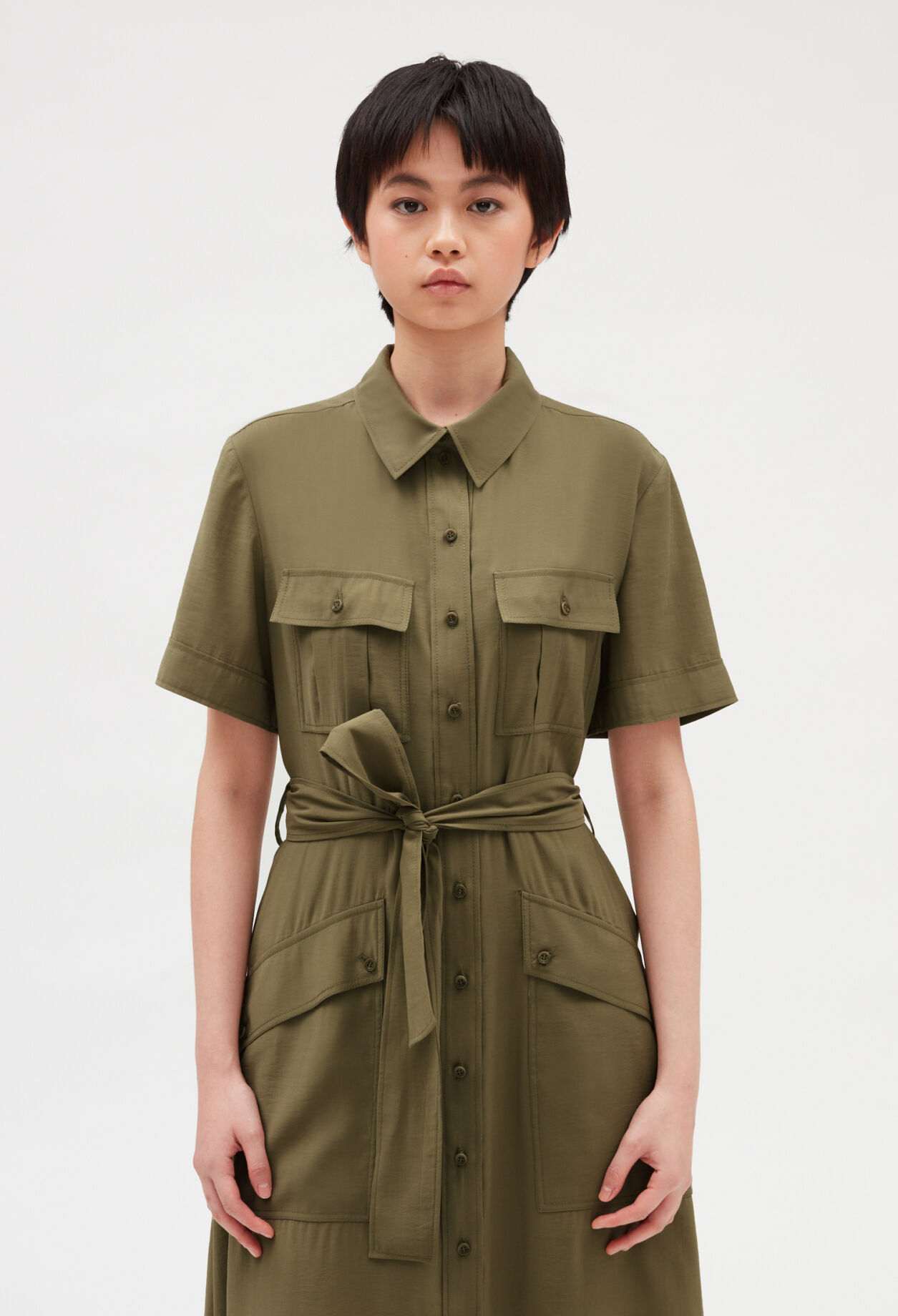 Flowing short sleeved midi dress for women Claudie Pierlot