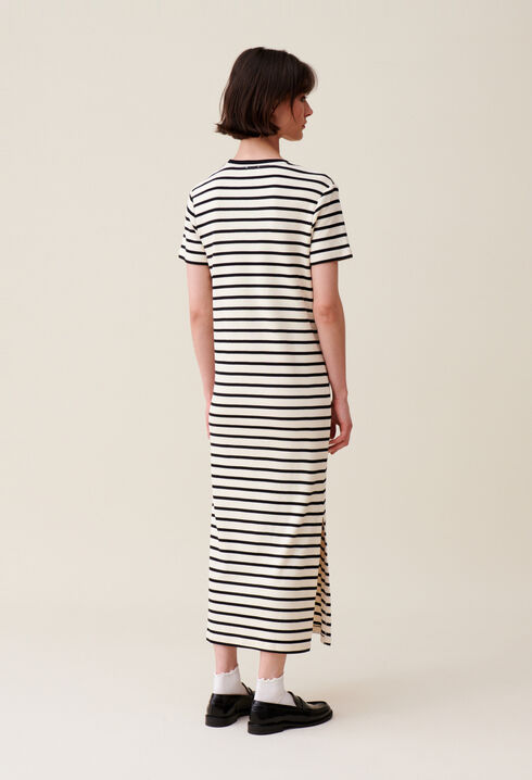 Striped Midi Jean Dress